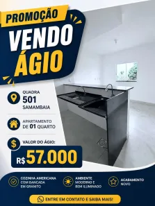 Apartamento com 1 Quarto à venda, 50m² no Samambaia Sul, Brasília