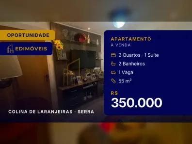 Apartamento com 2 Quartos à venda, 55m² no Colina de Laranjeiras, Serra
