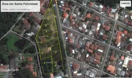 Lote/Terreno à venda, 1200m² no Santa Felicidade, Curitiba