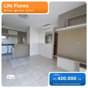 Apartamento com 3 Quartos à venda, 75m² no Flores, Manaus