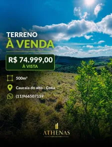 Lote/Terreno à venda, 500m² no dos Mendes (Caucaia do Alto), Cotia