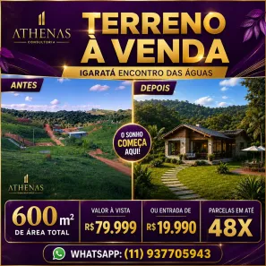 Lote/Terreno à venda, 600m² no Centro, Igaratá