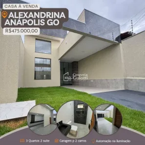 Casa com 3 Quartos à venda, 119m² no Jardim Alexandrina, Anápolis