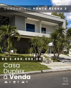 Casa de Condomínio com 4 Quartos à venda, 486m² no Ponta Negra, Manaus