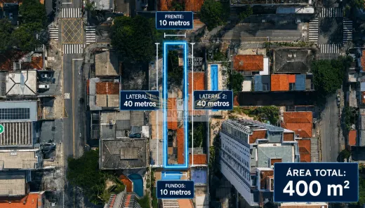 Lote/Terreno à venda, 400m² no Jardim, Santo André
