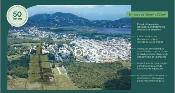 Lote/Terreno à venda, 500m² no Areias da Palhocinha, Garopaba