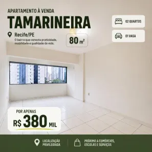 Apartamento com 2 Quartos à venda, 80m² no Tamarineira, Recife