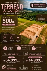 Lote/Terreno à venda, 500m² no Centro (Caucaia do Alto), Cotia