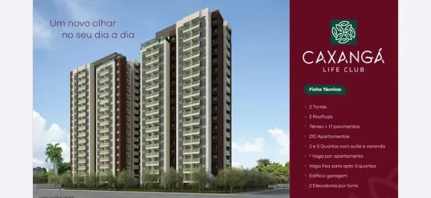 Apartamento com 3 Quartos à venda, 60m² no Caxangá, Recife