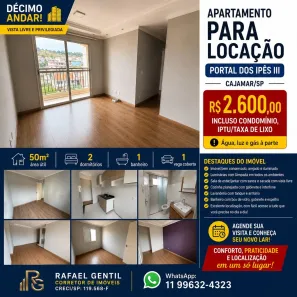Apartamento com 2 Quartos para alugar, 50m² no Portais (Polvilho), Cajamar