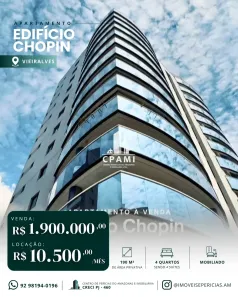 Apartamento com 4 Quartos para venda ou aluguel, 190m² no Nossa Senhora das Graças, Manaus