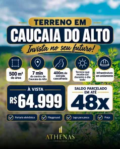Lote/Terreno à venda, 500m² no dos Pereiras (Caucaia do Alto), Cotia