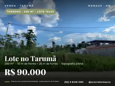 Lote/Terreno à venda, 250m² no Tarumã, Manaus