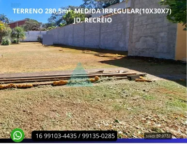 Lote/Terreno à venda, 280m² no Jardim Recreio, Ribeirão Preto