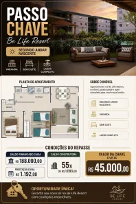 Apartamento com 2 Quartos à venda, 44m² no Turu, São Luís