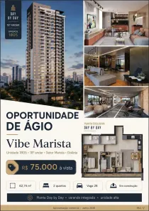 Apartamento com 2 Quartos à venda, 63m² no Setor Marista, Goiânia
