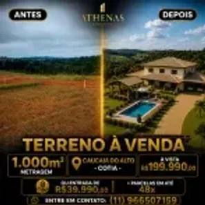 Lote/Terreno à venda, 1000m² no dos Mendes (Caucaia do Alto), Cotia