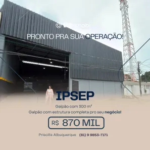 Galpão/Depósito/Armazém à venda, 300m² no Ipsep, Recife