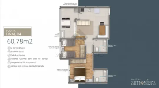 Apartamento com 2 Quartos à venda, 61m² no Vila do Golfe, Ribeirão Preto