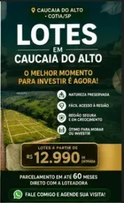 Lote/Terreno à venda, 500m² no Jardim Dinorah, Cotia