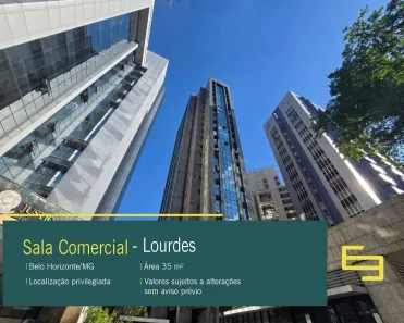 Sala Comercial para alugar, 35m² no Lourdes, Belo Horizonte