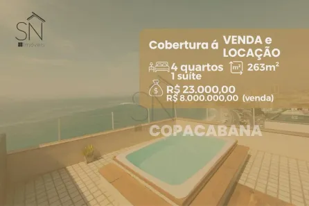 Cobertura com 4 Quartos para venda ou aluguel, 263m² no Copacabana, Rio de Janeiro