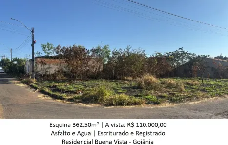 Lote/Terreno à venda, 362m² no Residencial Buena Vista I, Goiânia