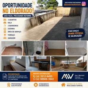 Casa com 3 Quartos à venda, 100m² no Eldorado, Juiz de Fora