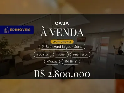 Casa com 5 Quartos à venda, 314m² no Boulevard Lagoa, Serra