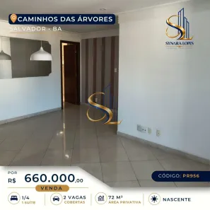 Apartamento com 2 Quartos à venda, 72m² no Caminho das Árvores, Salvador