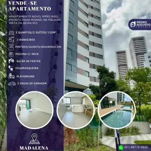 Apartamento com 3 Quartos à venda, 132m² no Madalena, Recife