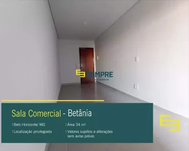 Sala Comercial para alugar, 34m² no Estrela do Oriente, Belo Horizonte