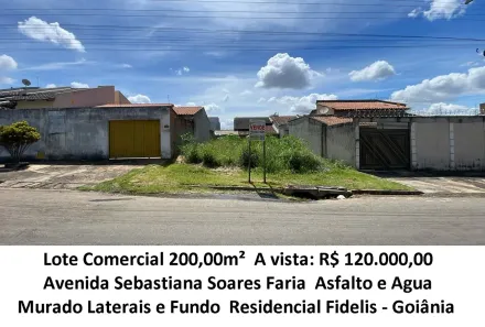 Lote/Terreno à venda, 200m² no Residencial Fidelis, Goiânia
