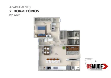 Apartamento com 2 Quartos à venda, 68m² no Trindade, Florianópolis