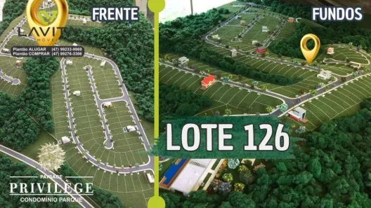 Lote/Terreno à venda, 375m² no Ponta Aguda, Blumenau