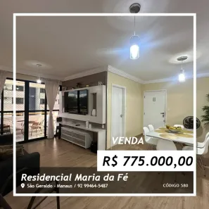 Apartamento com 3 Quartos à venda, 128m² no São Geraldo, Manaus
