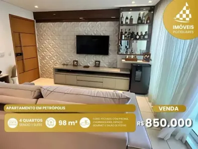 Apartamento com 4 Quartos à venda, 98m² no Petrópolis, Natal