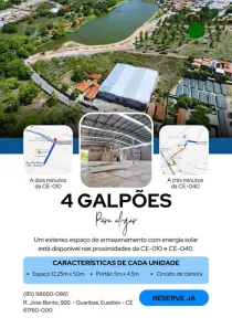 Lote/Terreno para alugar, 612m² no Guaribas, Eusébio