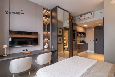 Apartamento com 1 Quarto para alugar, 24m² no Água Verde, Curitiba