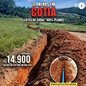 Lote/Terreno à venda, 500m² no Santana, Cotia