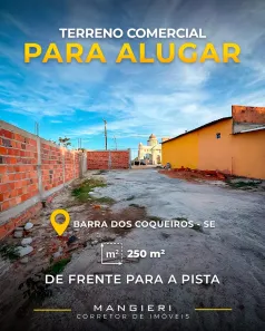 Lote/Terreno para alugar, 250m² no Zona de Expansão (Olhos D'Agua), Barra dos Coqueiros