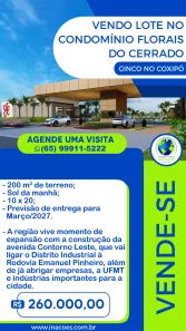Lote/Terreno à venda, 200m² no São Francisco, Cuiabá