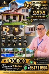 Casa de Condomínio com 4 Quartos à venda, 600m² no Quarenta Horas (Coqueiro), Ananindeua