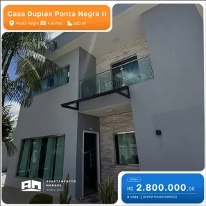 Casa de Condomínio com 4 Quartos à venda, 600m² no Ponta Negra, Manaus