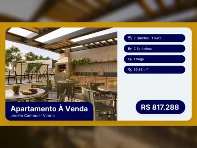 Apartamento com 2 Quartos à venda, 59m² no Jardim Camburi, Vitória
