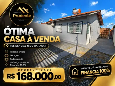 Casa com 2 Quartos à venda, 44m² no Loteamento Residencial Nico Baracat, Cuiabá