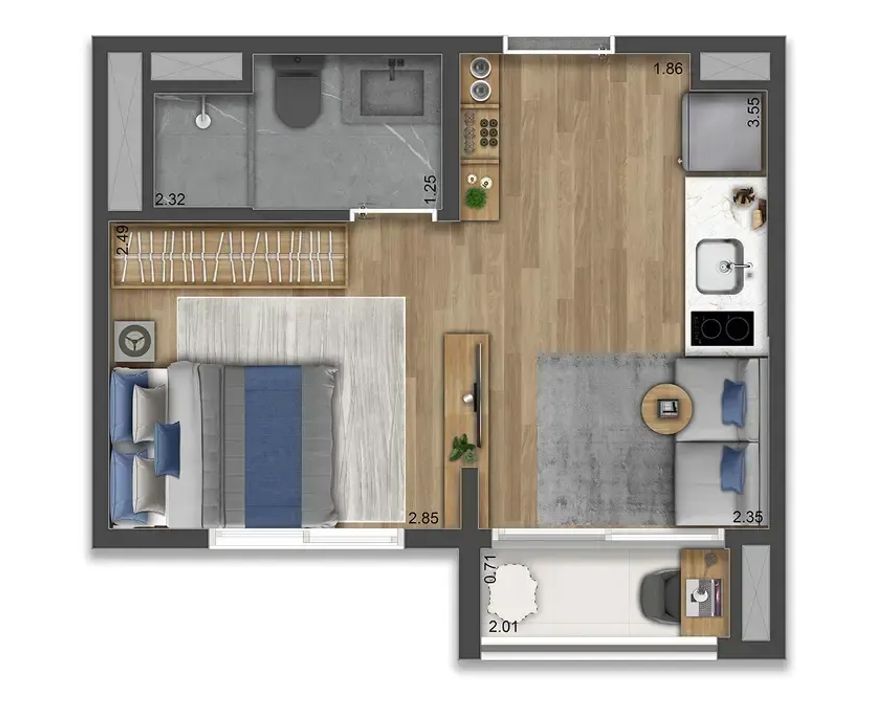 ORIGEM GUILHERMINA - APARTAMENTOS no Vila Guilhermina, São Paulo