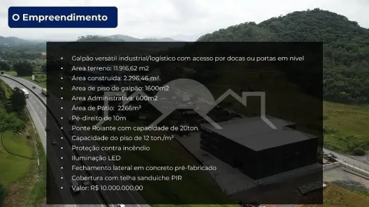 Galpão/Depósito/Armazém à venda, 11917m² no , Garuva