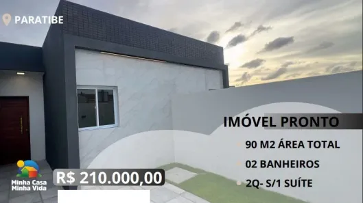 Casa com 2 Quartos à venda, 90m² no Paratibe, João Pessoa