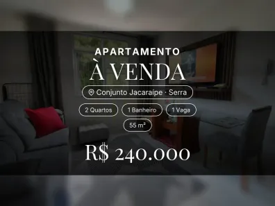 Apartamento com 2 Quartos à venda, 55m² no Conjunto Jacaraípe, Serra